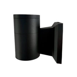 Aplique led exterior negro modelo kapelle cilindro ip54 simple porta gu10