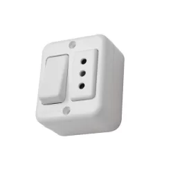 Interruptor Simple 9/12 + Enchufe Simple 10A 250V