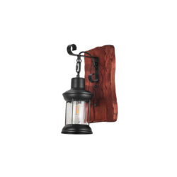 Aplique porta ampolleta e27 modelo madera kavet II