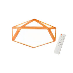 Lámpara pentágono 36w modelo saiph mdf Clara 3000k-4000k-6000k C/Control