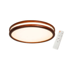 Lámpara led redonda sobrepuesta c/control 48w mdf oscuro 3000k/4000k/6000k modelo saihp