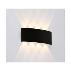 Aplique led 8*1w negro ip54 3000K