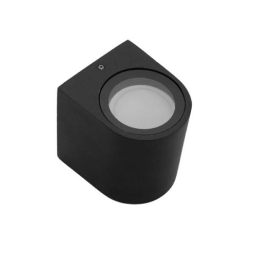 Aplique negro simple modelo kapelle porta gu10